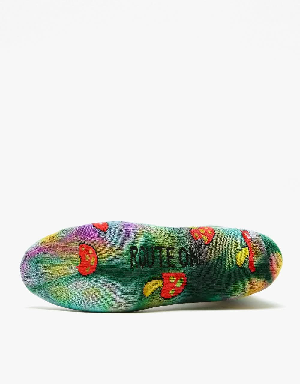 Route One Shrooms Socks - Deep Tie Dye