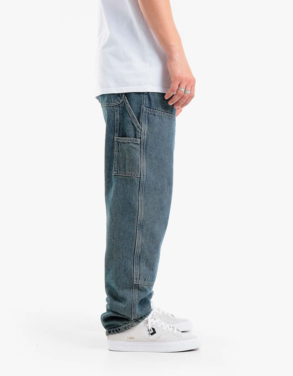 Route One Double Knee Denim Pants - Light Wash