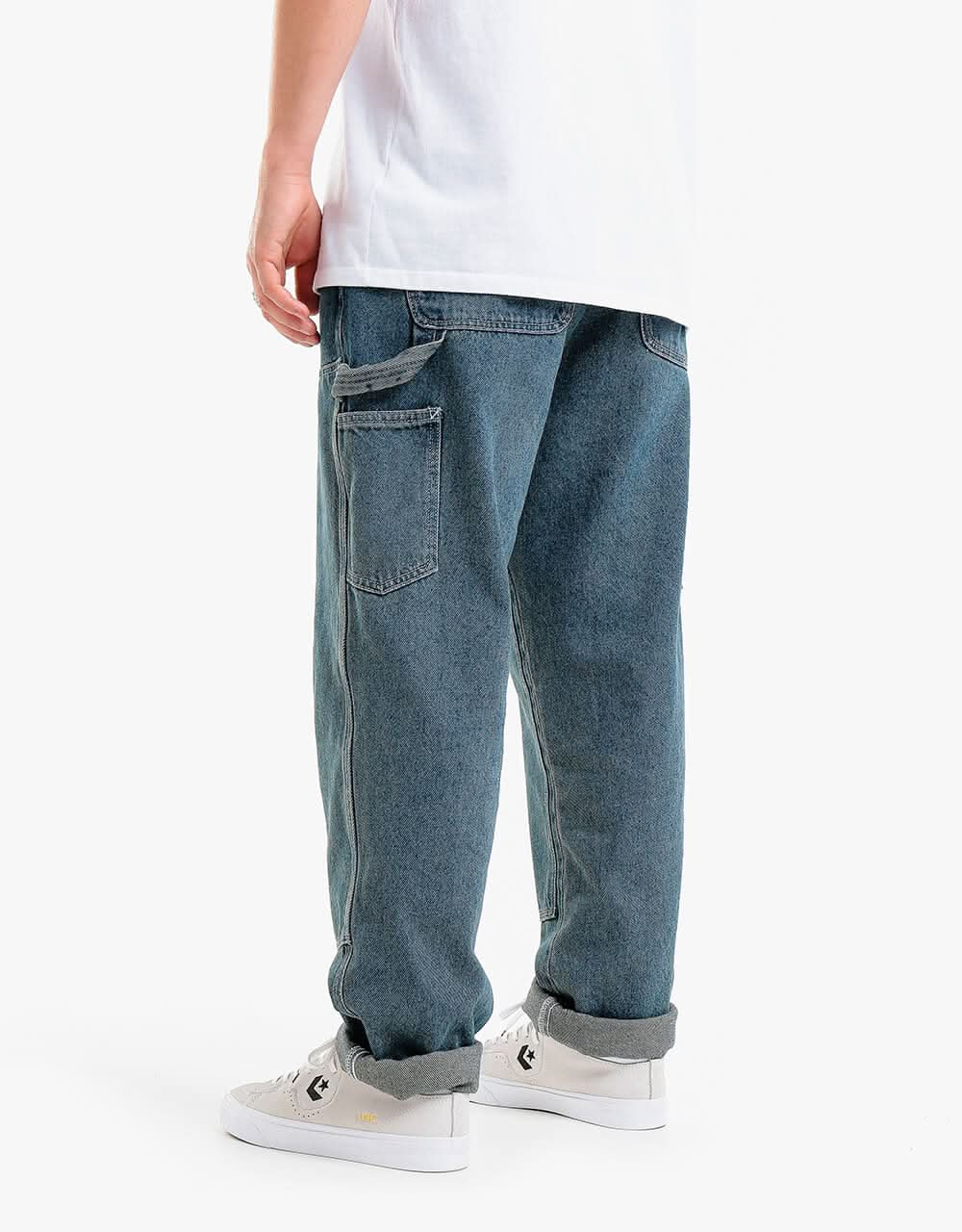 Route One Double Knee Denim Pants - Light Wash