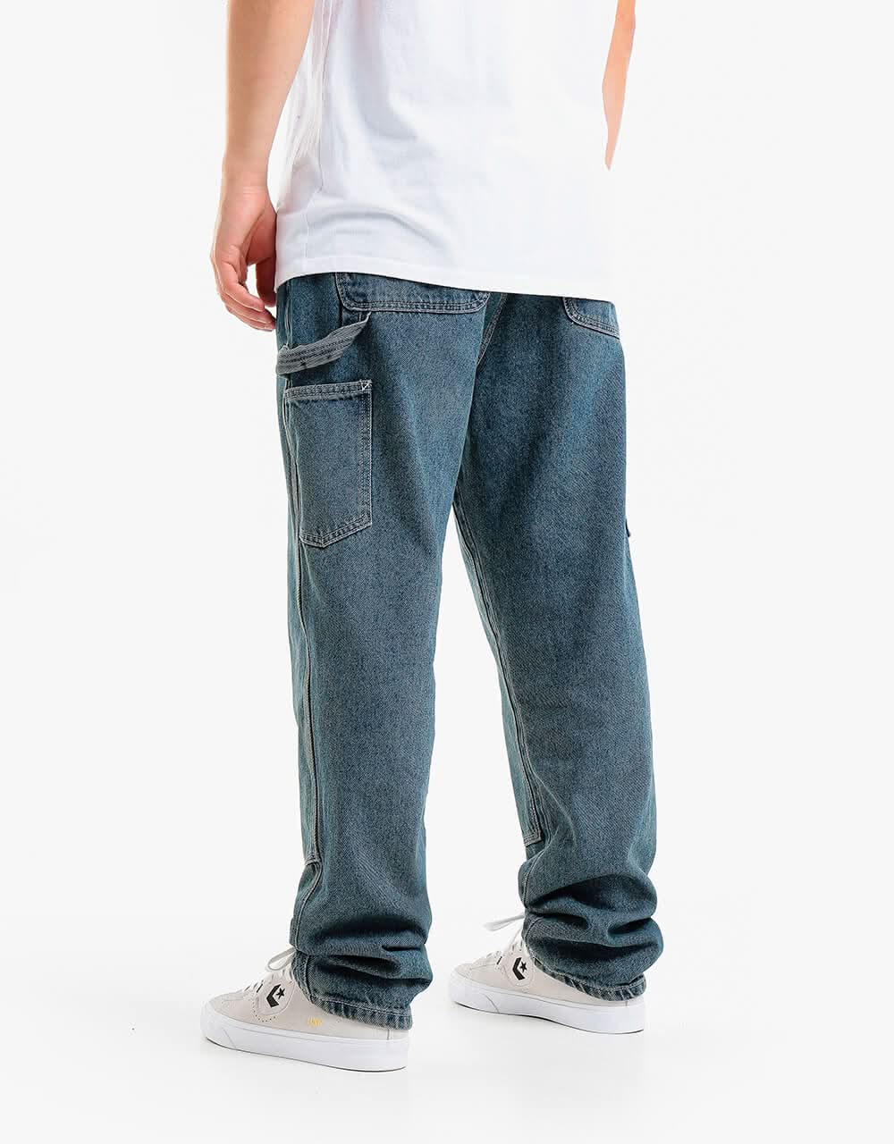 Route One Double Knee Denim Pants - Light Wash