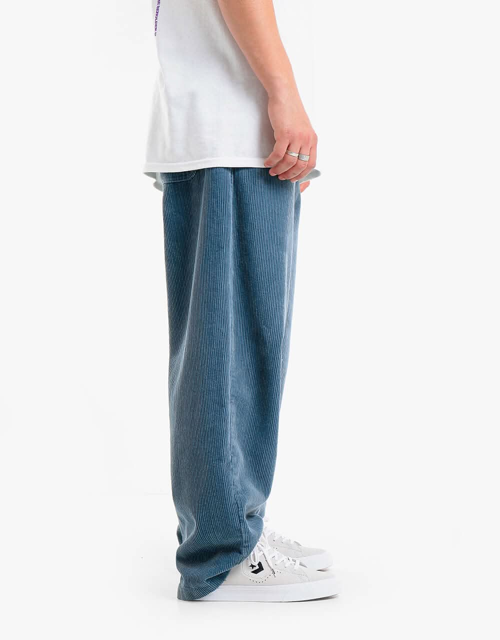 Route One Super Baggy Big Wale Cords - Air Force Blue