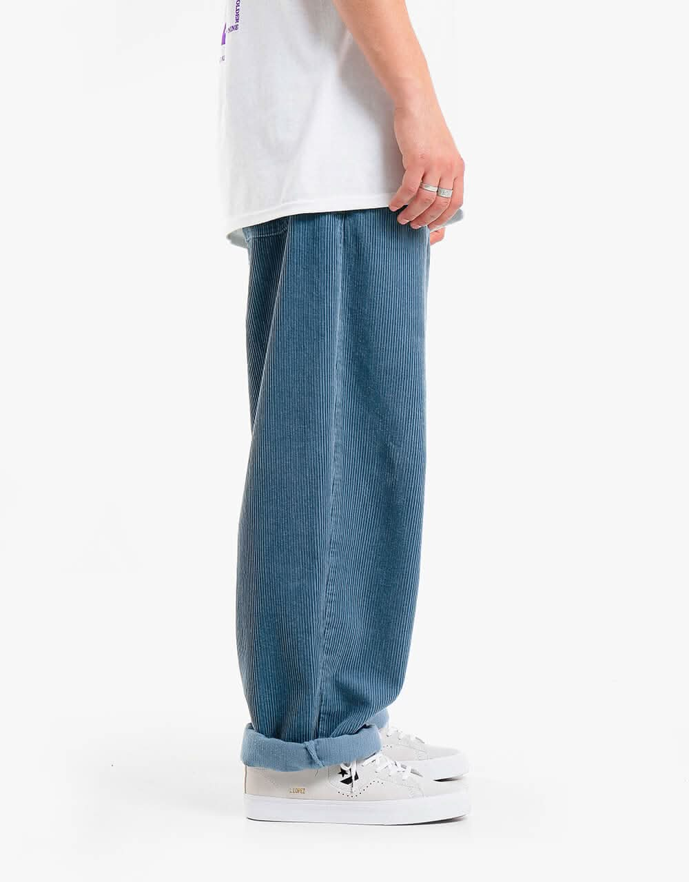 Route One Super Baggy Big Wale Cords – Air Force Blue