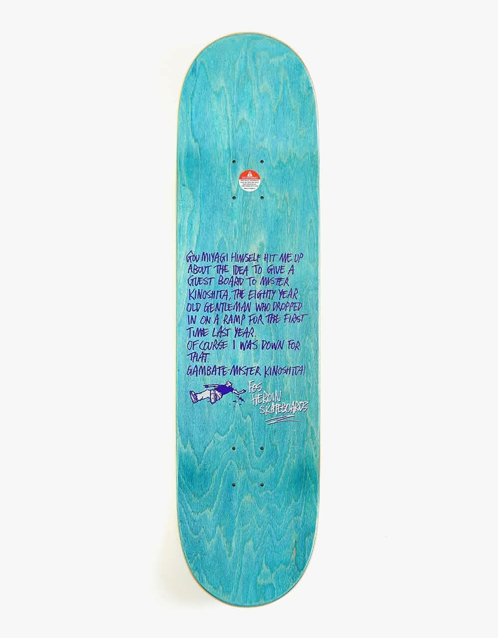 Heroin Mister Kinoshita Skateboard Deck - 8.38” 