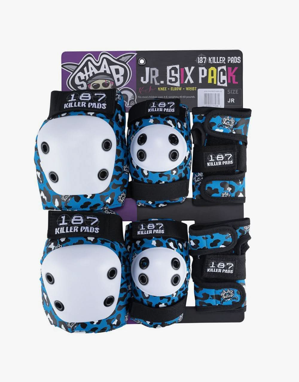 187 Killer Pads Six Pack Junior Pad Set - Staab Blue