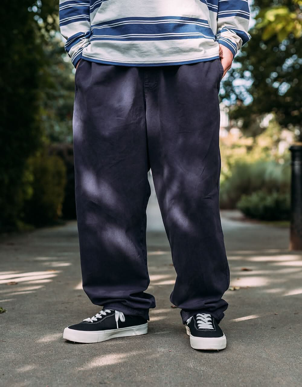 Route One Organic Baggy Pants - Navy