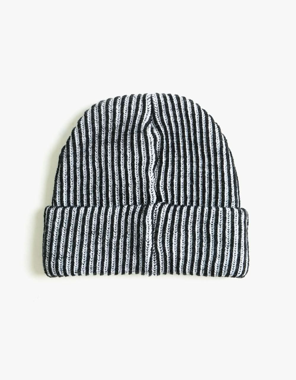 Route One Contra Fisherman Beanie - White/Black