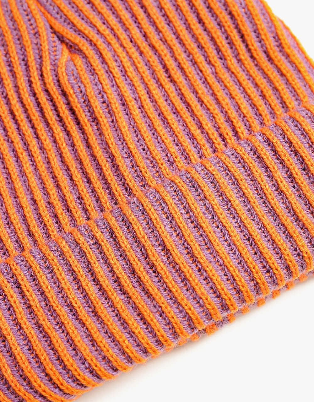 Route One Contra Fisherman Beanie - Purple/Orange