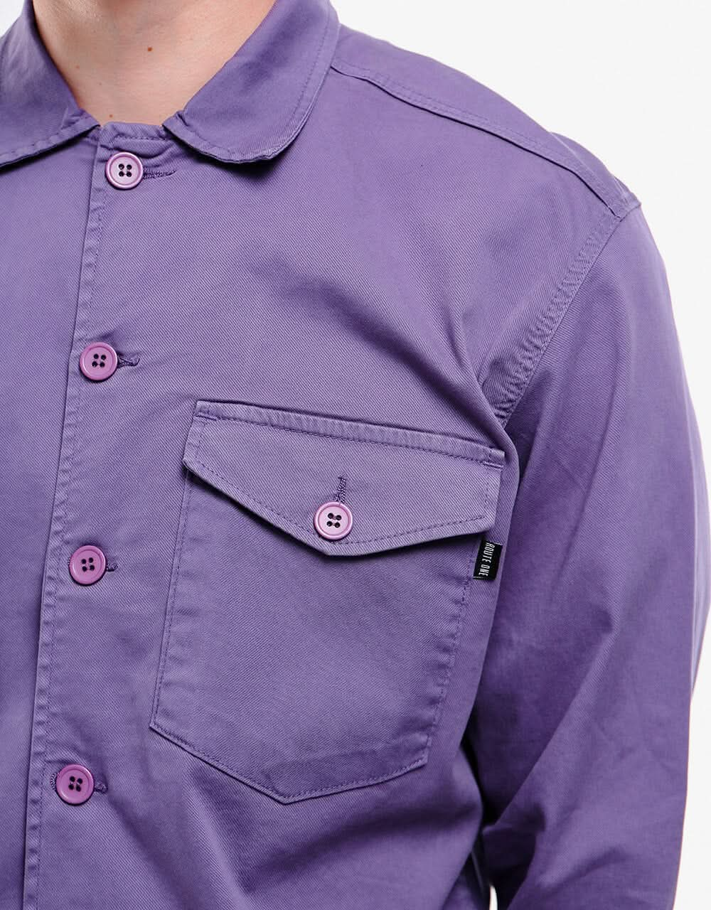 Route One Military Shirt - Moderate Purple