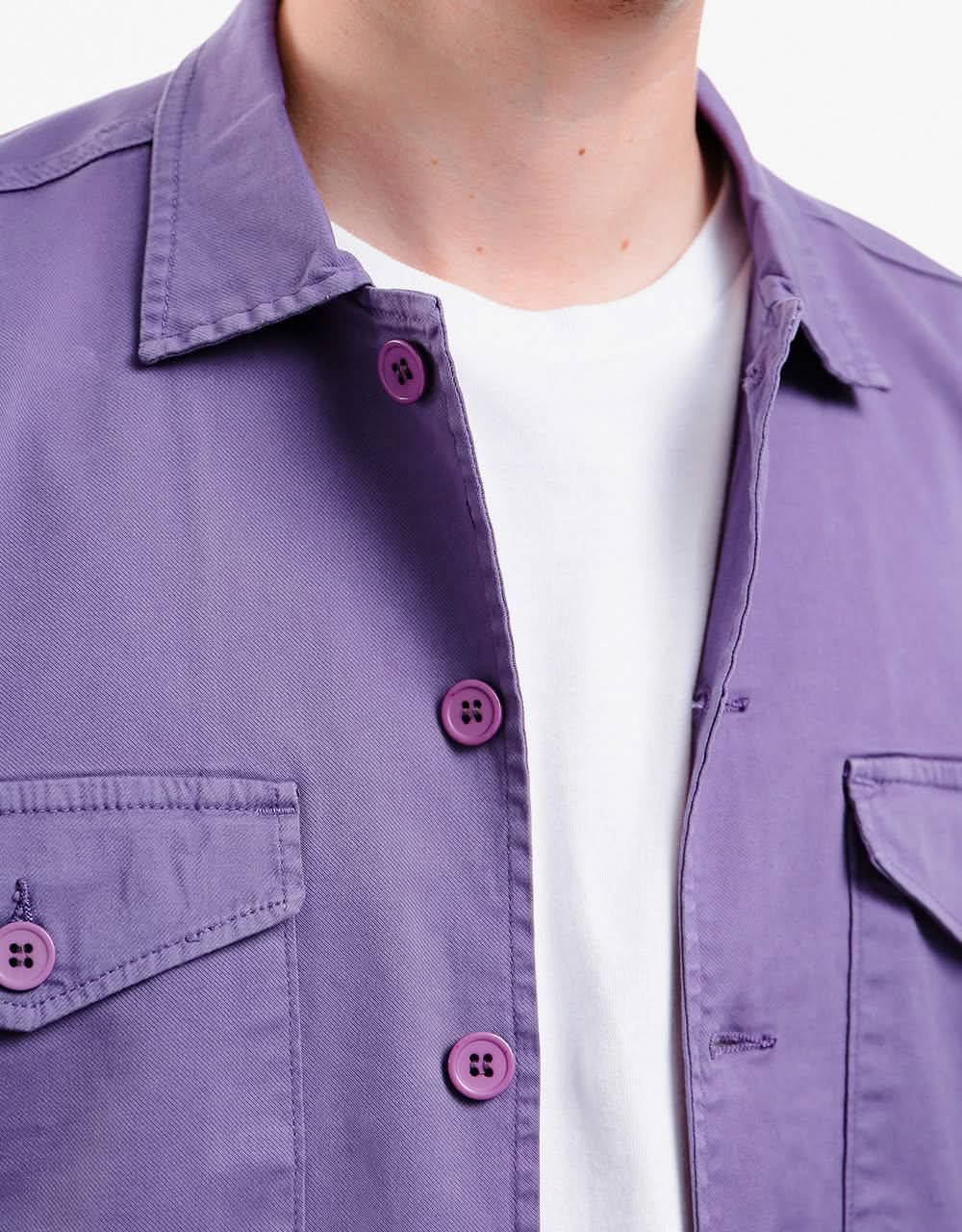 Route One Military Shirt - Moderate Purple