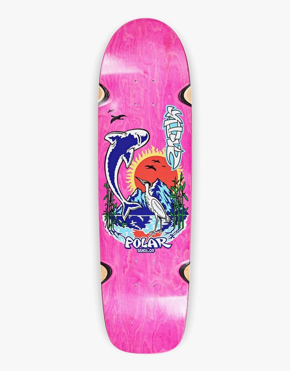 Polar Sanbongi Mt. Fuji Skateboard Deck - SURF Jr. Shape 8.75" (inc Wheel Wheel Wells)