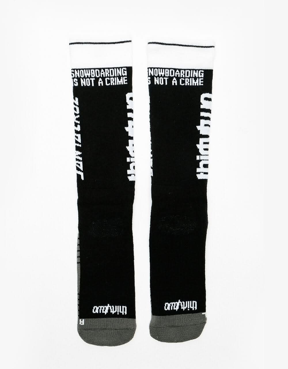 ThirtyTwo x Santa Cruz Snowboard Socks - Black/White