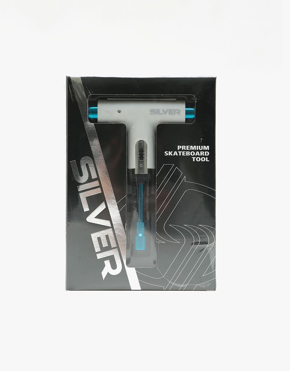 Silver Ratchet Skateboard Tool - White/Blue