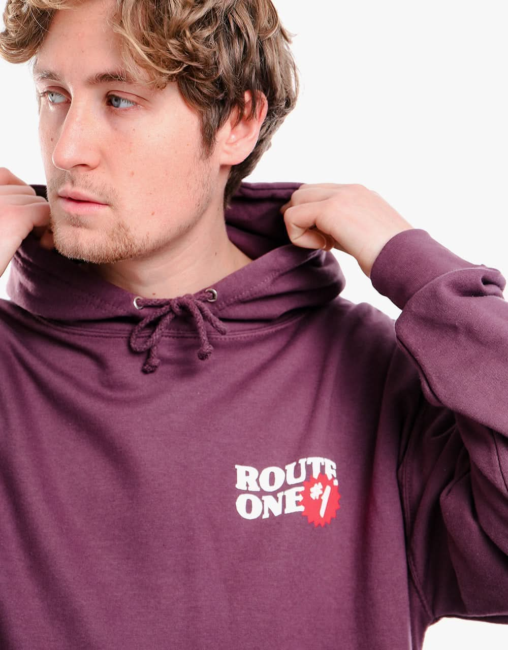 Route One The Real Deal Pullover Hoodie - Wild Mulberry