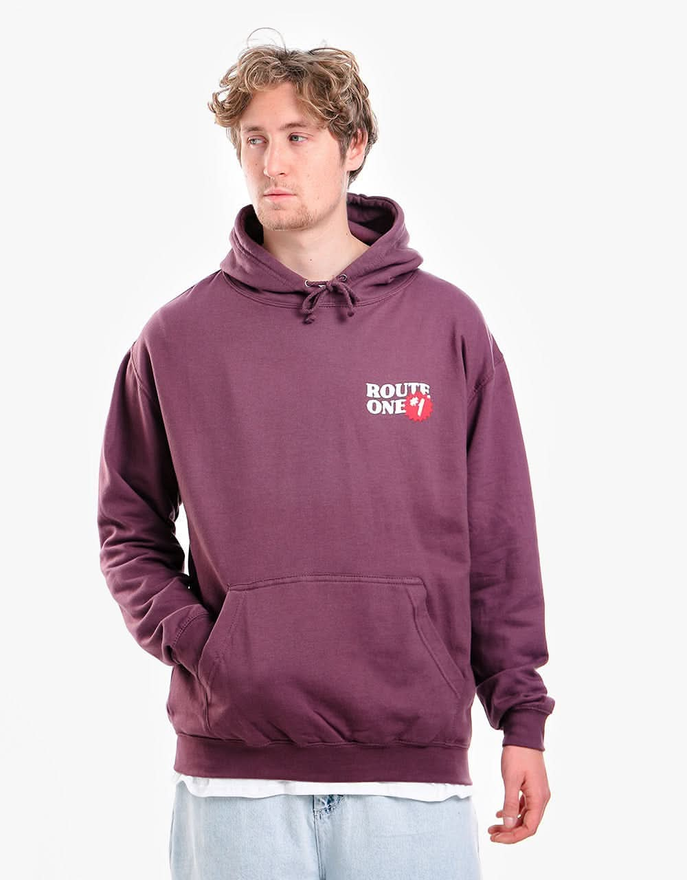 Route One The Real Deal Pullover Hoodie - Wild Mulberry