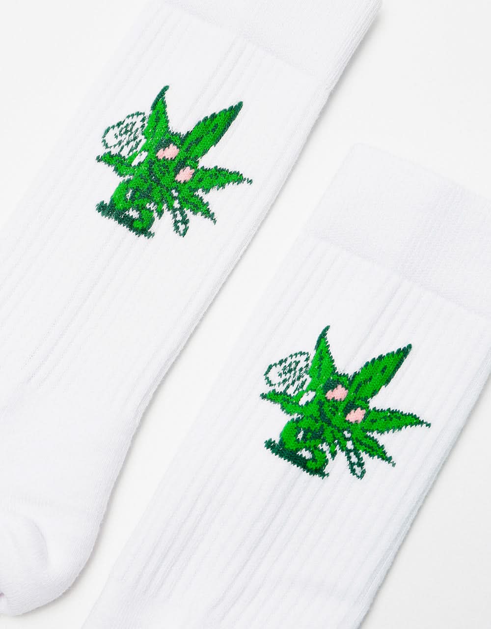 Route One Best Bud Socks - White