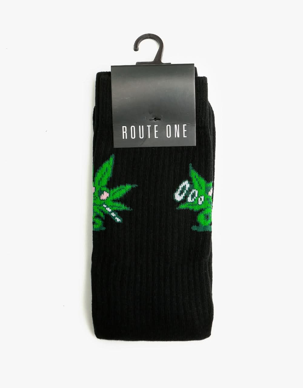 Route One Best Bud Socks - Black