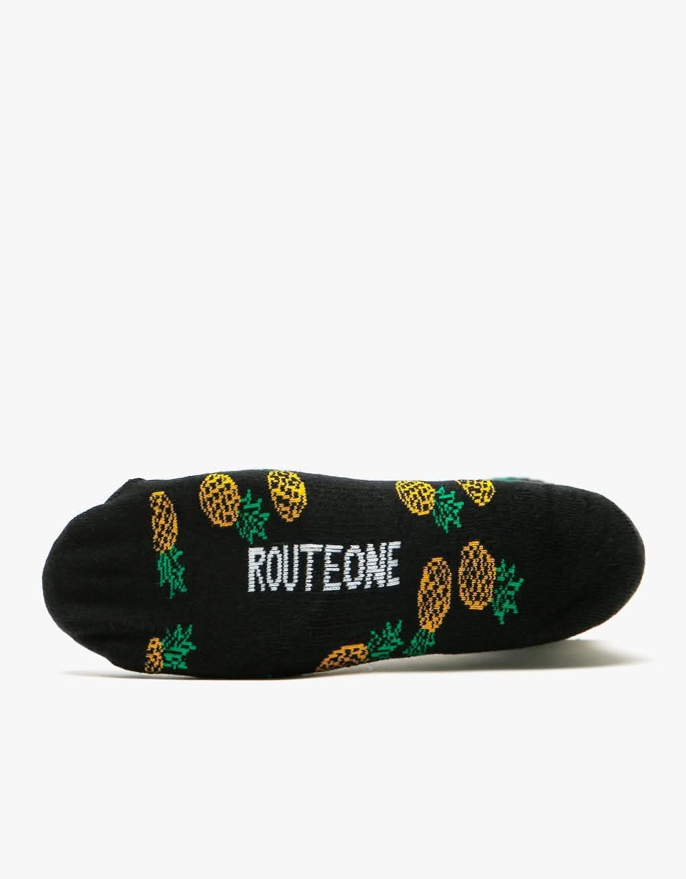 Route One Pineapples Socks - Black