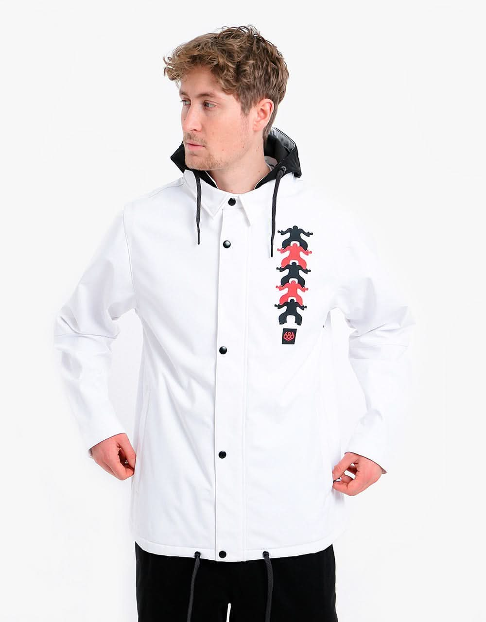 686 Waterproof Coaches Jacket - White