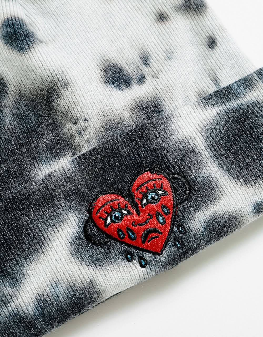 Route One Love Will Tear Us Apart Beanie - Black Tie Dye