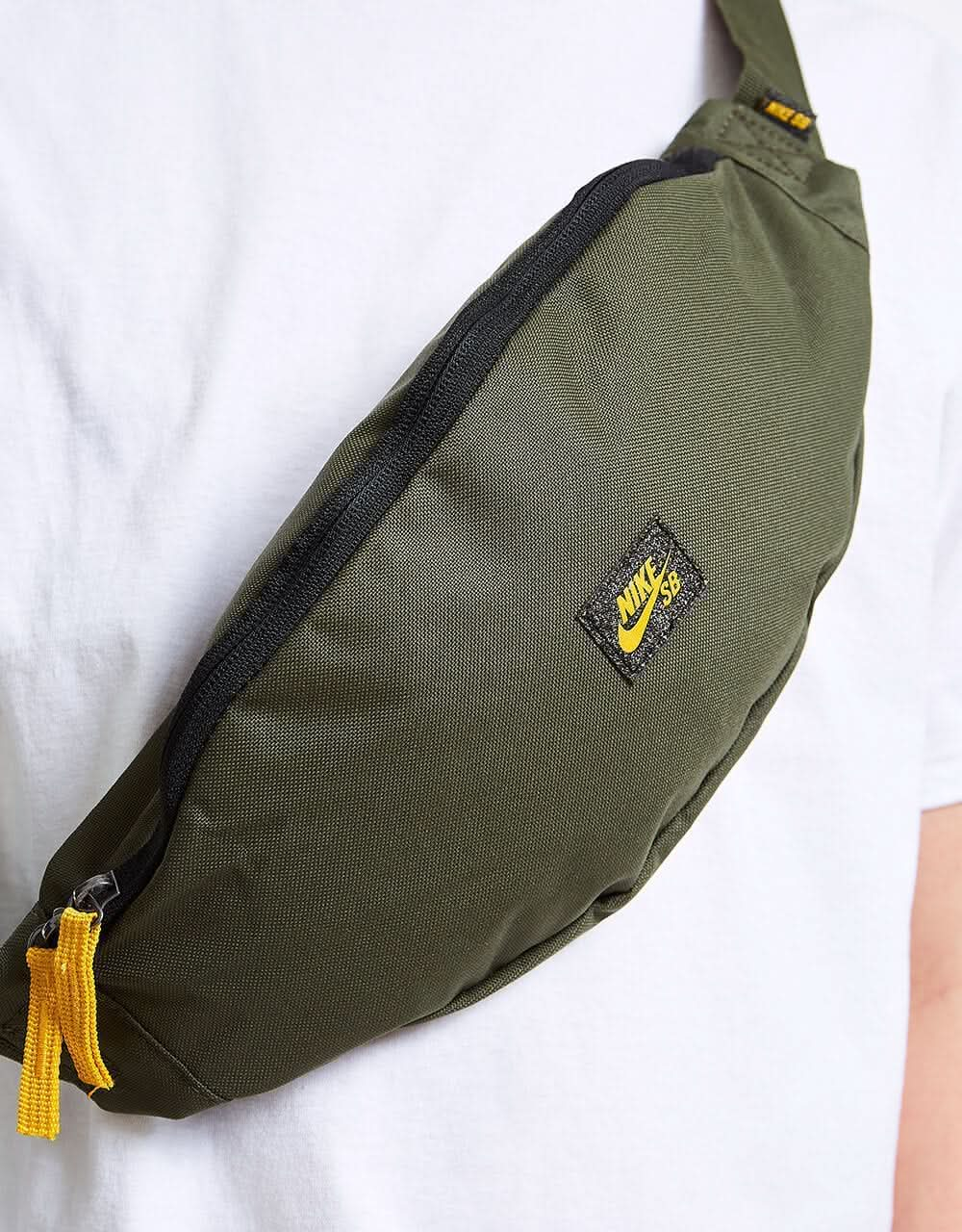 Nike SB Heritage Cross Body Bag - Cargo Khaki/Black/Dark Sulfur