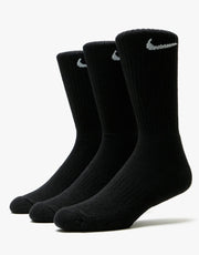 Nike SB Everyday Cushioned Socks 3 Pack - Black/White