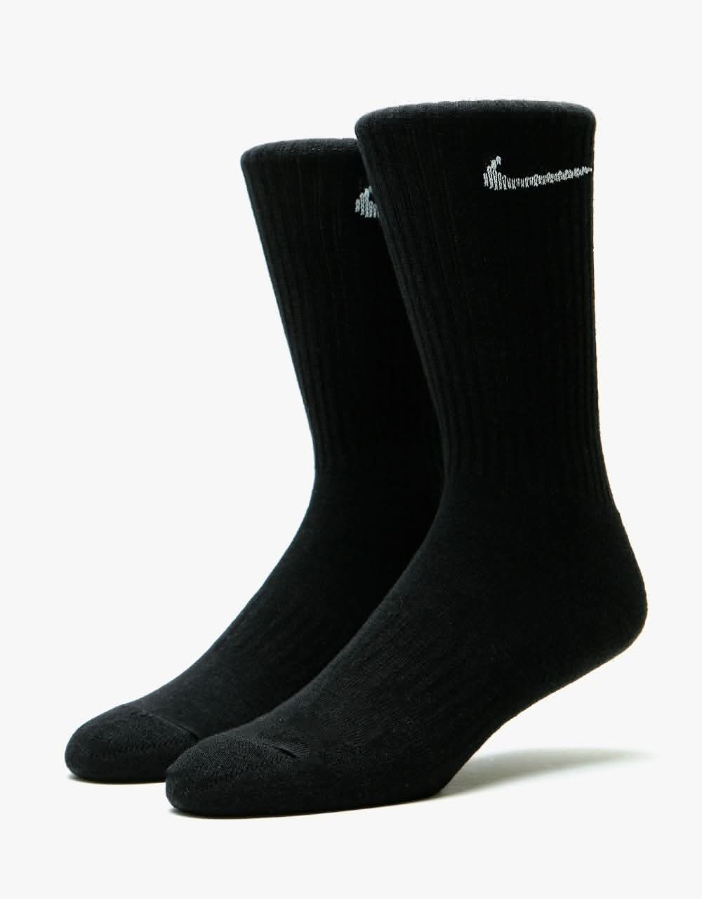 Nike SB Everyday Cushioned Socks 3 Pack - Black/White/Heather Grey