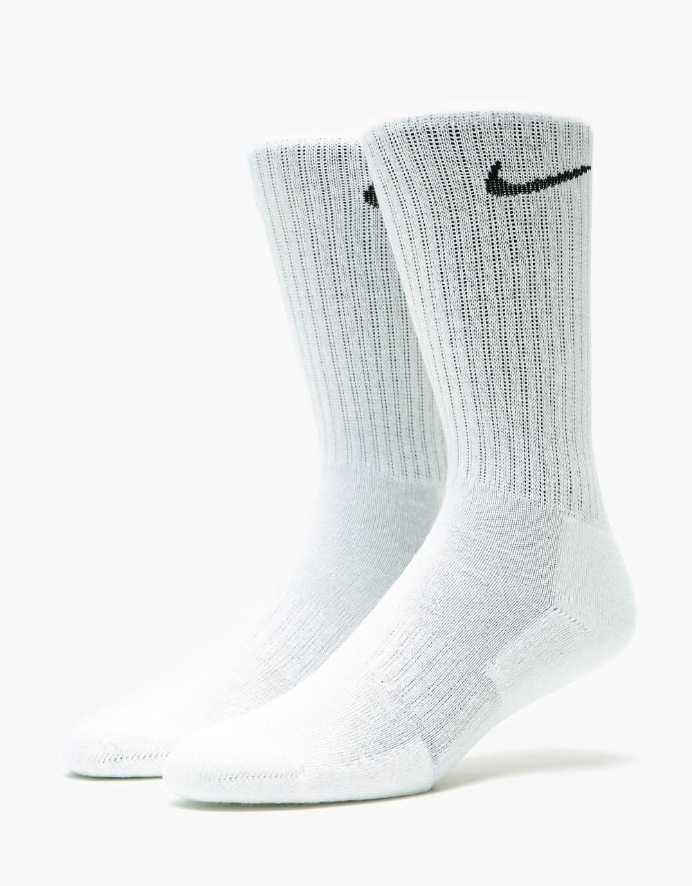 Nike SB Everyday Cushioned Socks 3 Pack - Black/White/Heather Grey