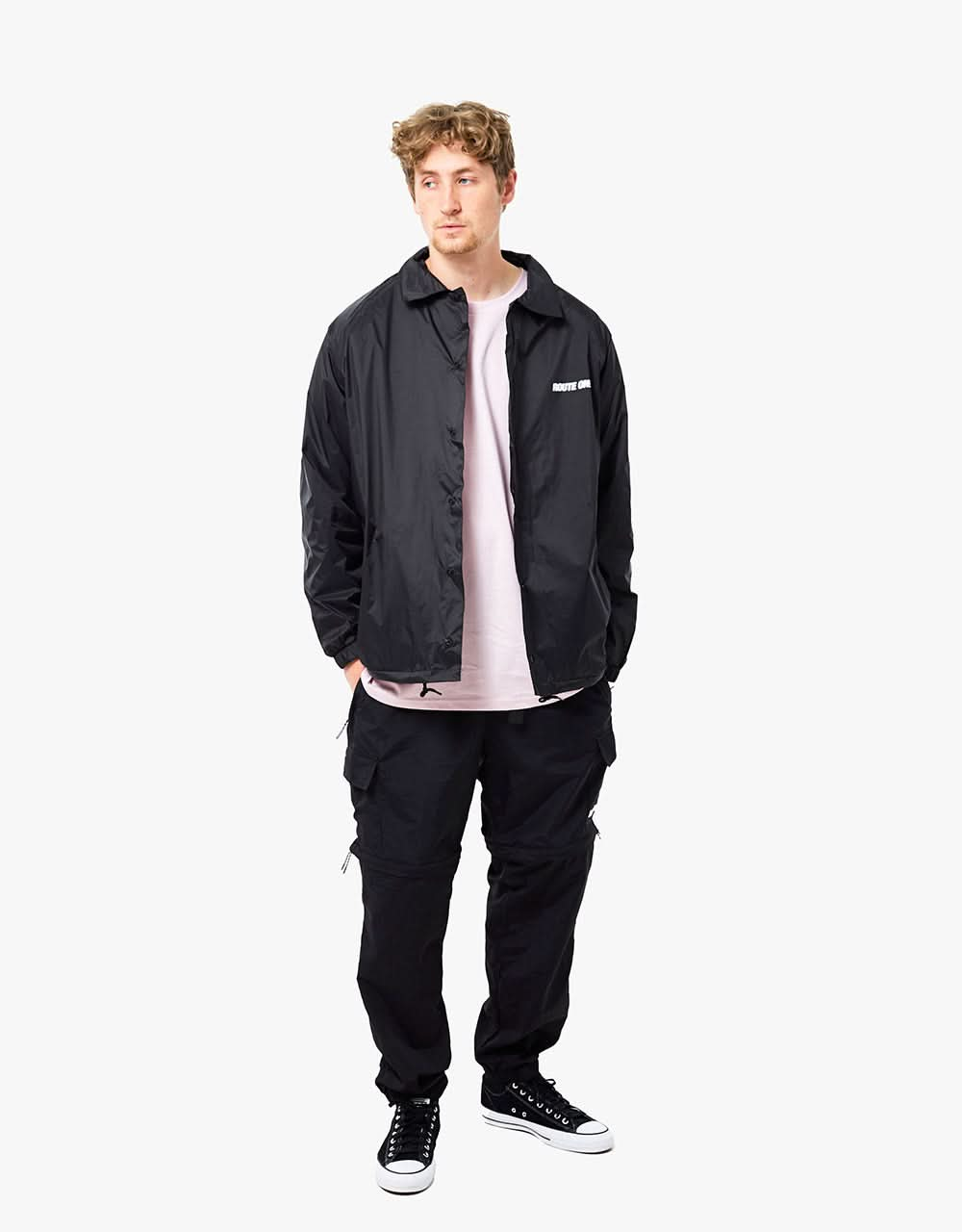 Route One Classic Coach Jacket - Black