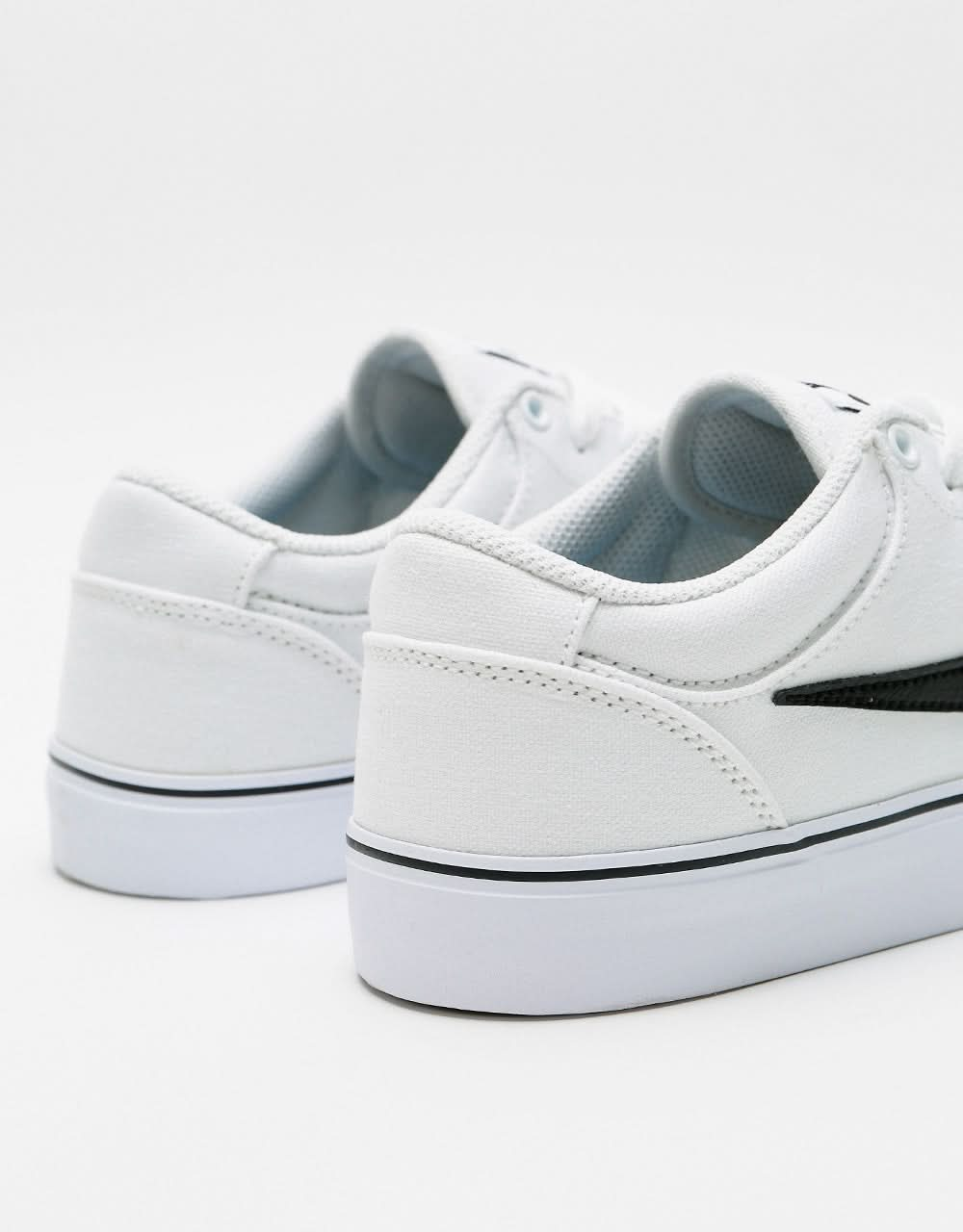 Nike SB Chron 2 zapatos de skate de lona - Blanco/Negro-Blanco