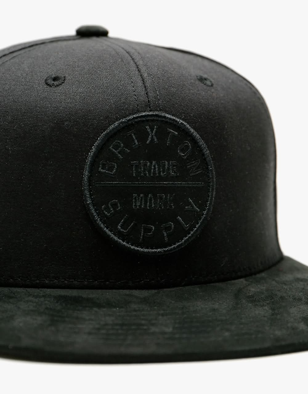 Brixton Oath III Snapback Cap - Black/Black/Black