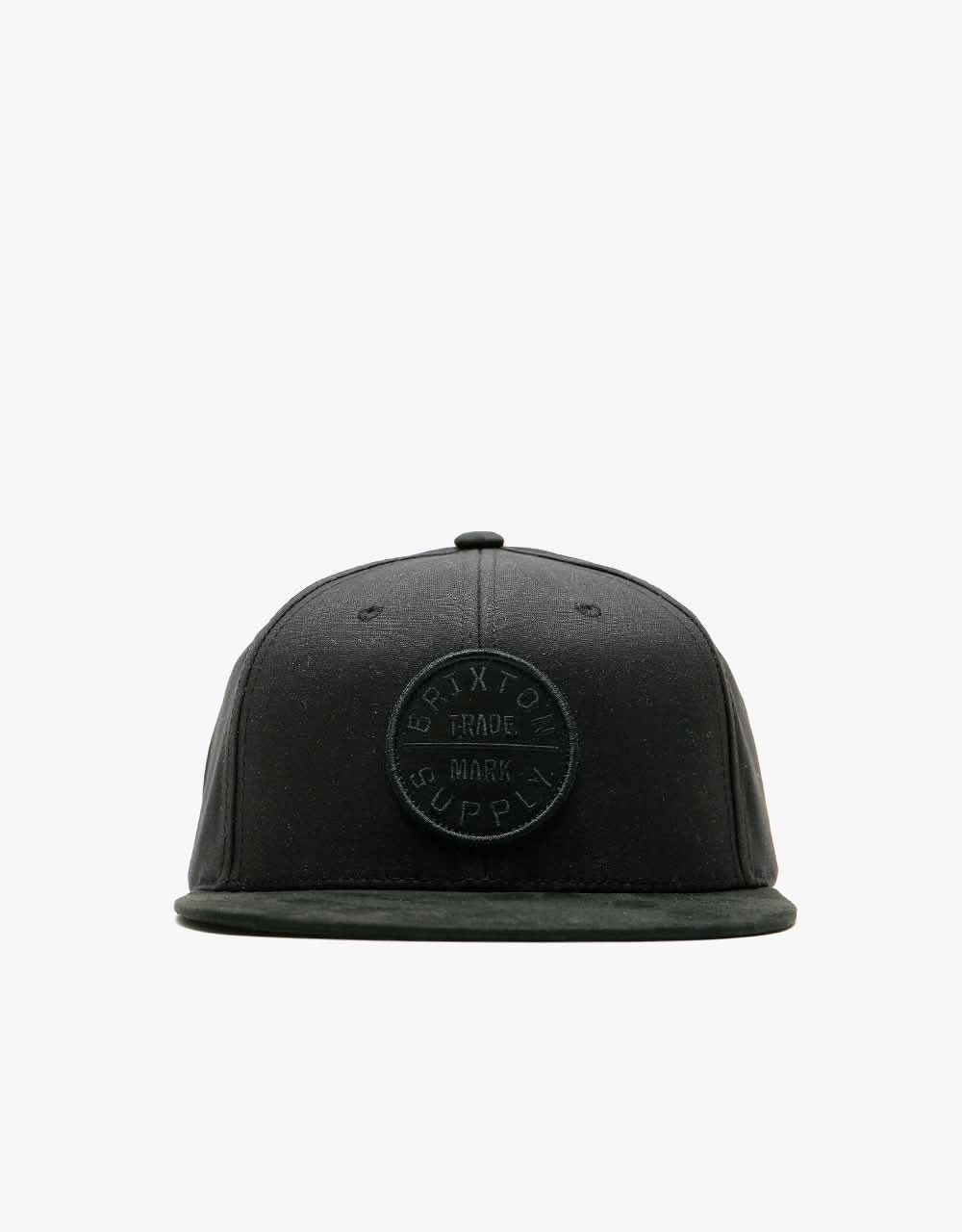 Brixton Oath III Snapback Cap - Black/Black/Black