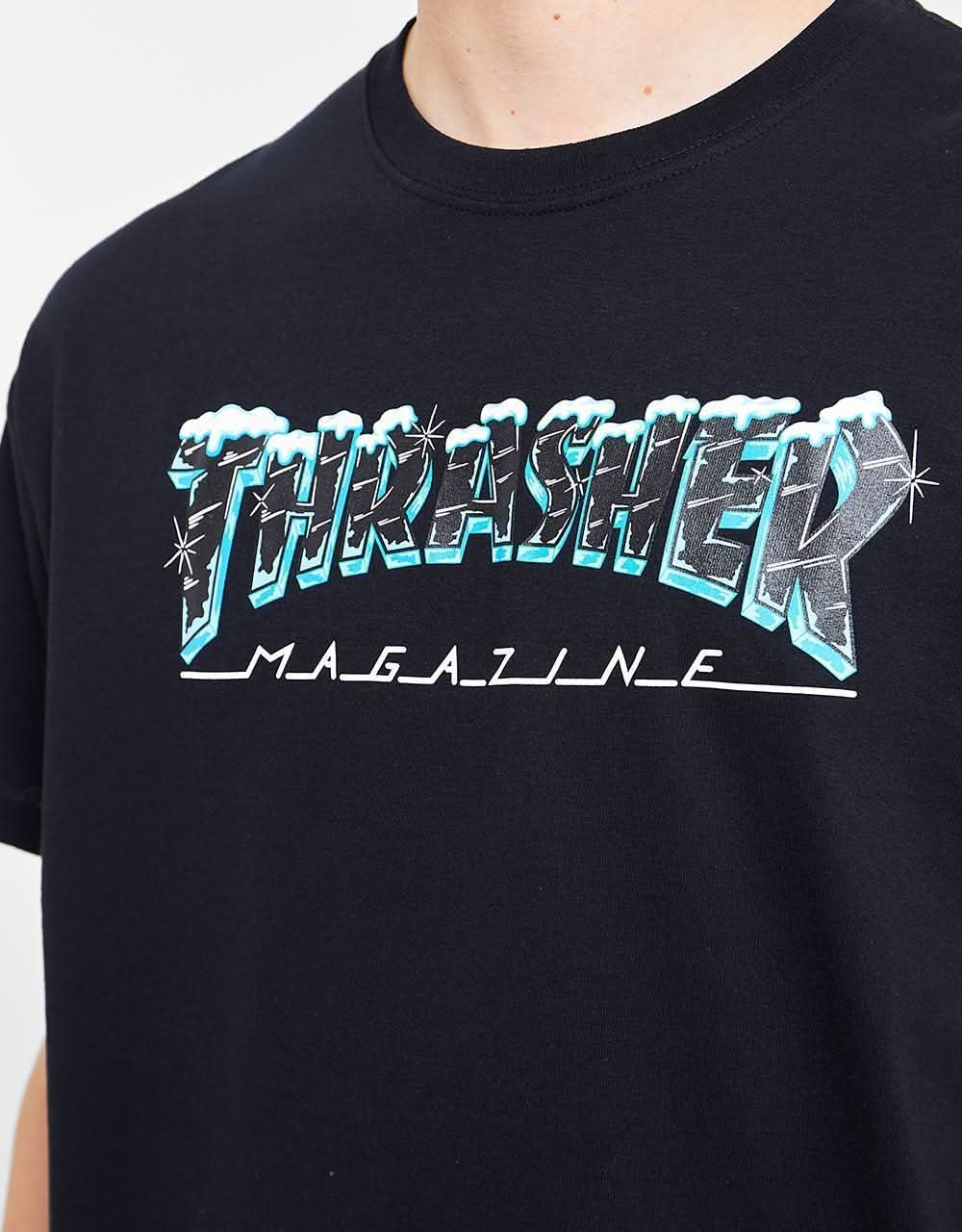 Thrasher Black Ice T-Shirt - Black