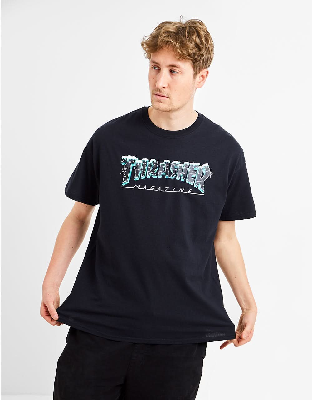 Thrasher Black Ice T-Shirt - Black