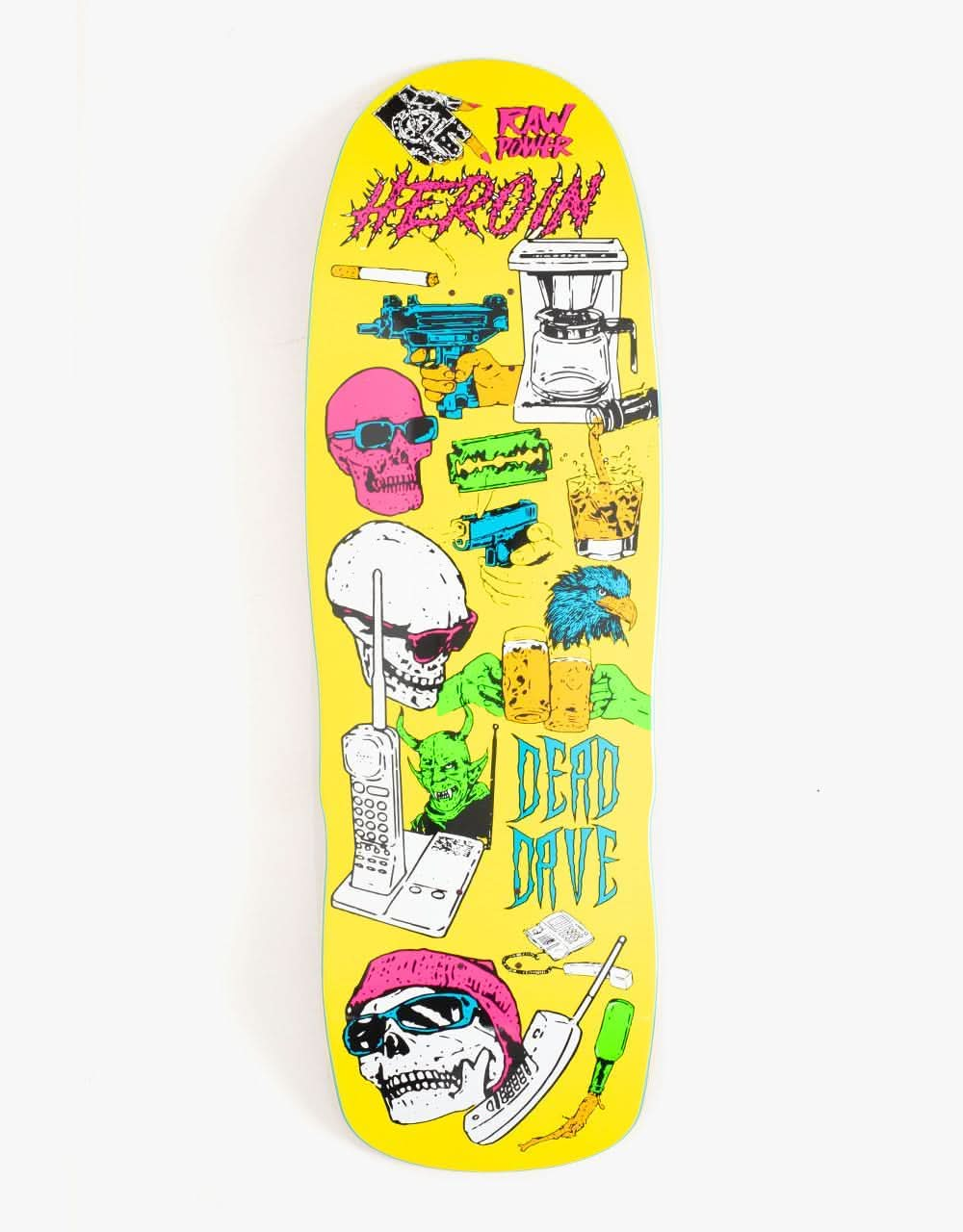 Heroin Dead Dave Video City Skateboard Deck - 10"