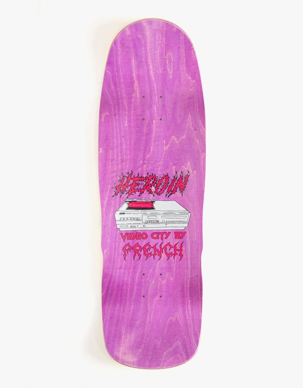 Heroin Dead Dave Video City Skateboard Deck - 10"