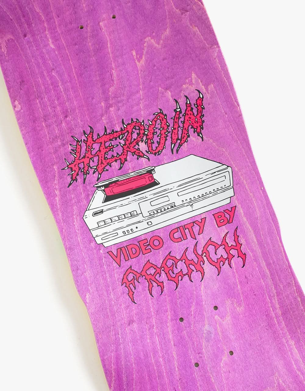 Heroin Dead Dave Video City Skateboard Deck - 10"