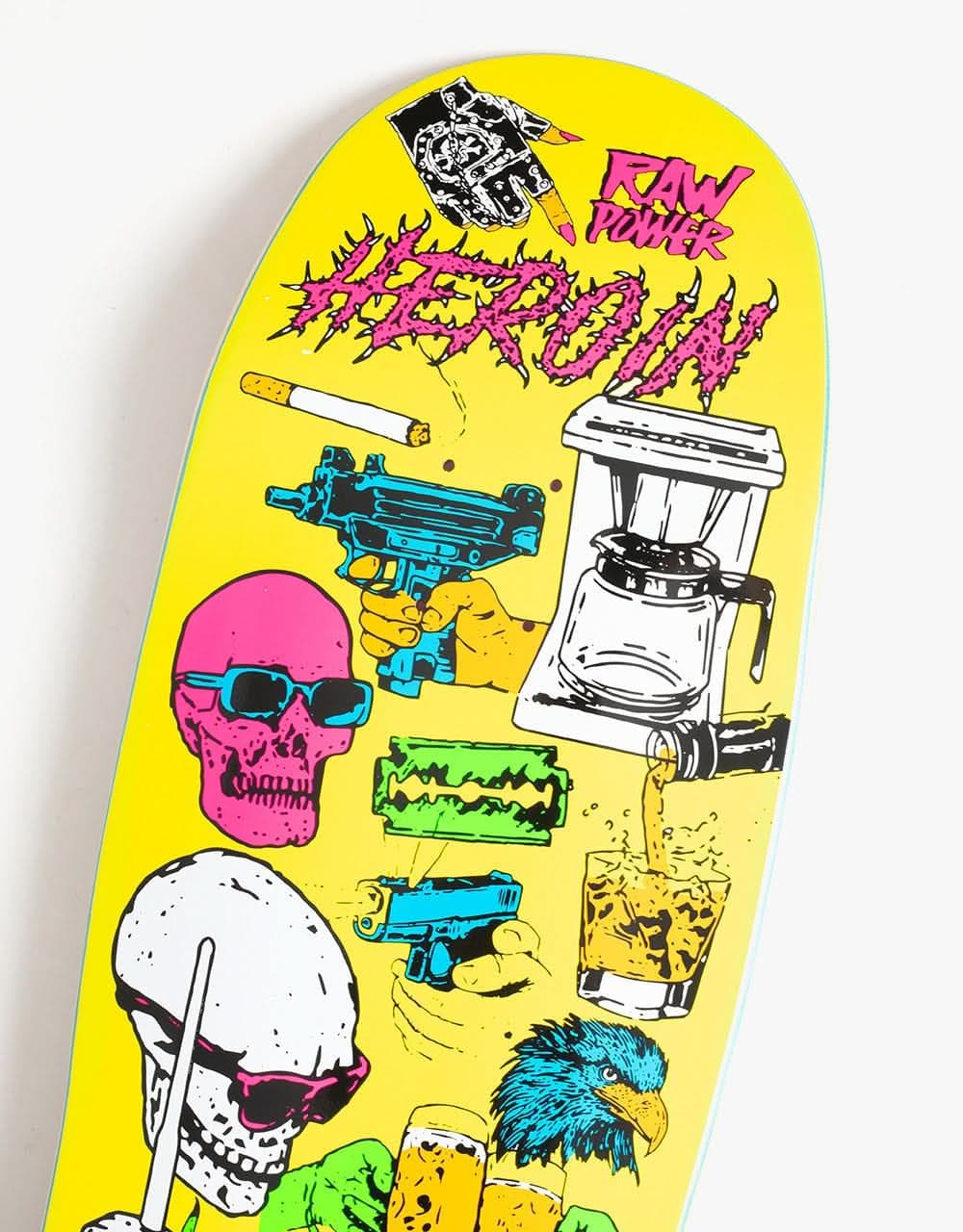 Heroin Dead Dave Video City Skateboard Deck - 10"