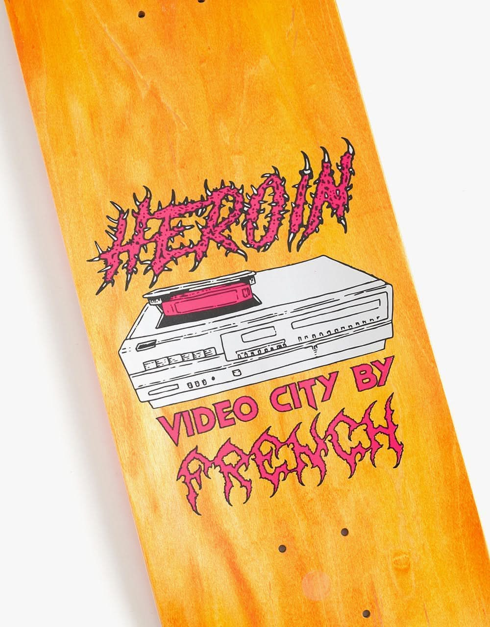 Heroin Day Video City Skateboard Deck - 8.5"