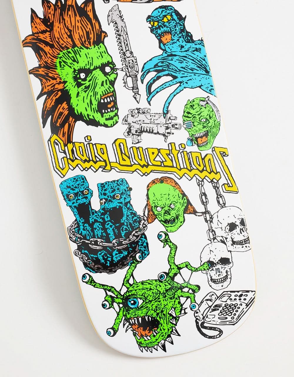 Heroin Craig 'Questions' Video City Skateboard Deck - 9.5"