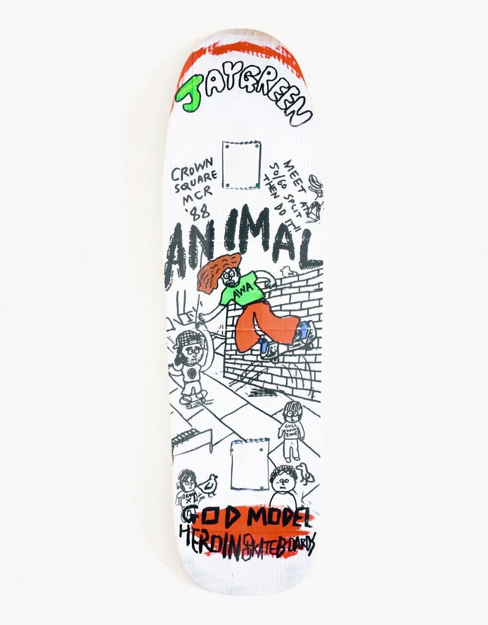 Heroin Jay Green 'Manchester 1988' Skateboard Deck - 8.88”