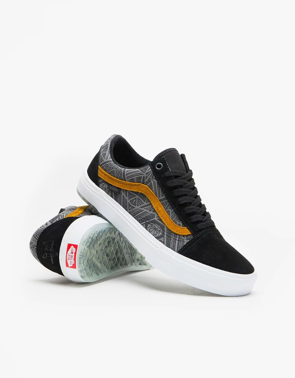 Vans BMX Old Skool Skate Shoes - (Courage Adams) Black/Golden Brown