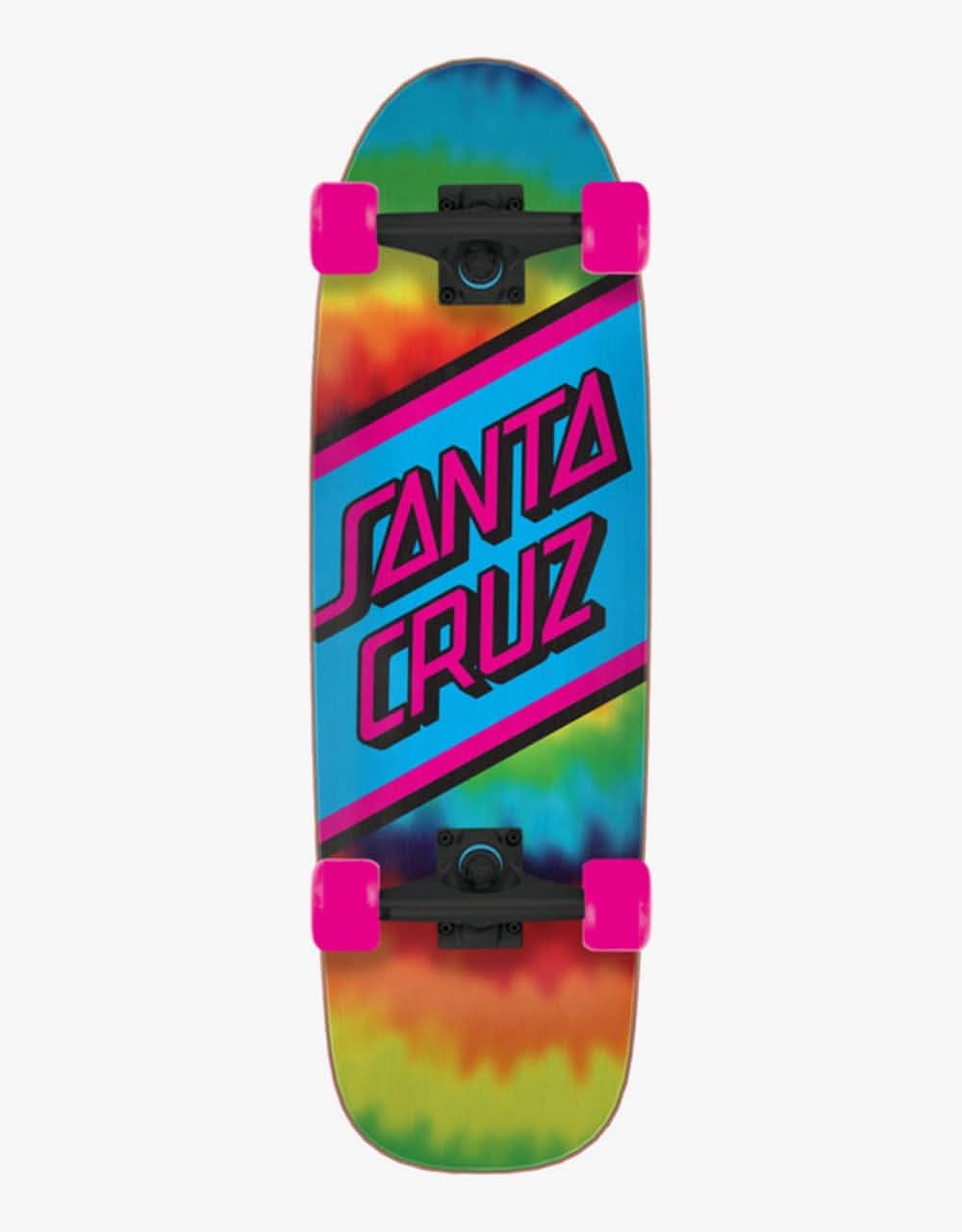 Santa Cruz Rainbow Tie Dye Street Cruiser Skateboard - 8.79" x 29.05"