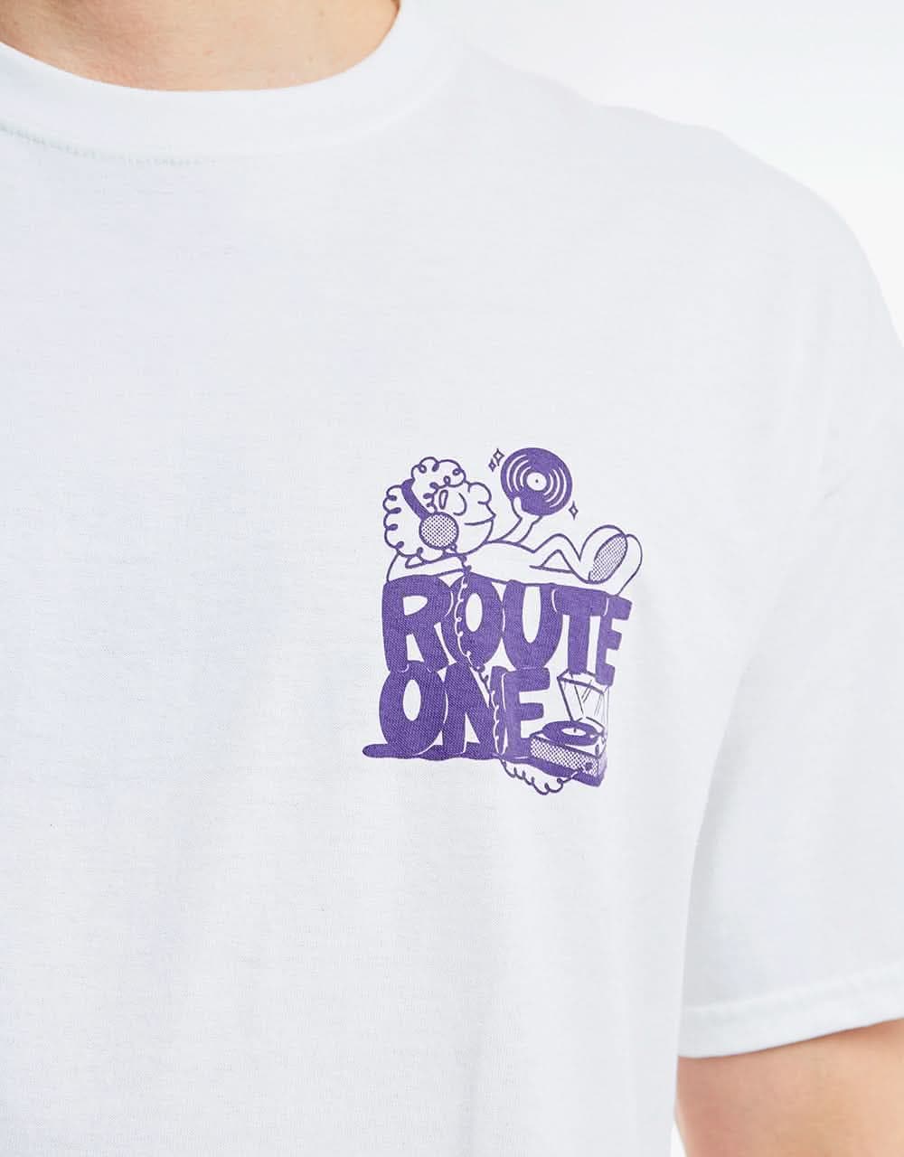 Route One Face The Music T-Shirt - White