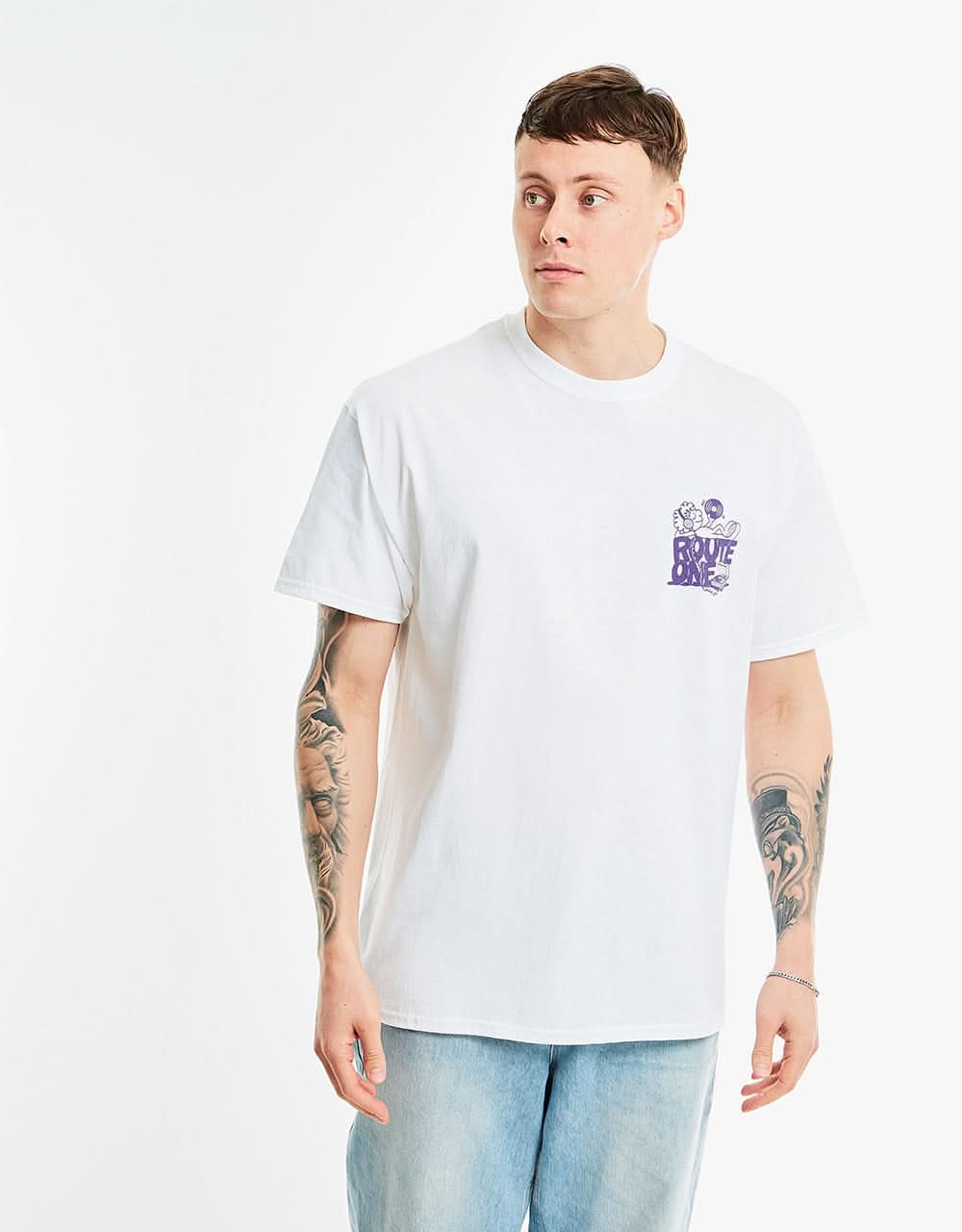 Route One Face The Music T-Shirt - White