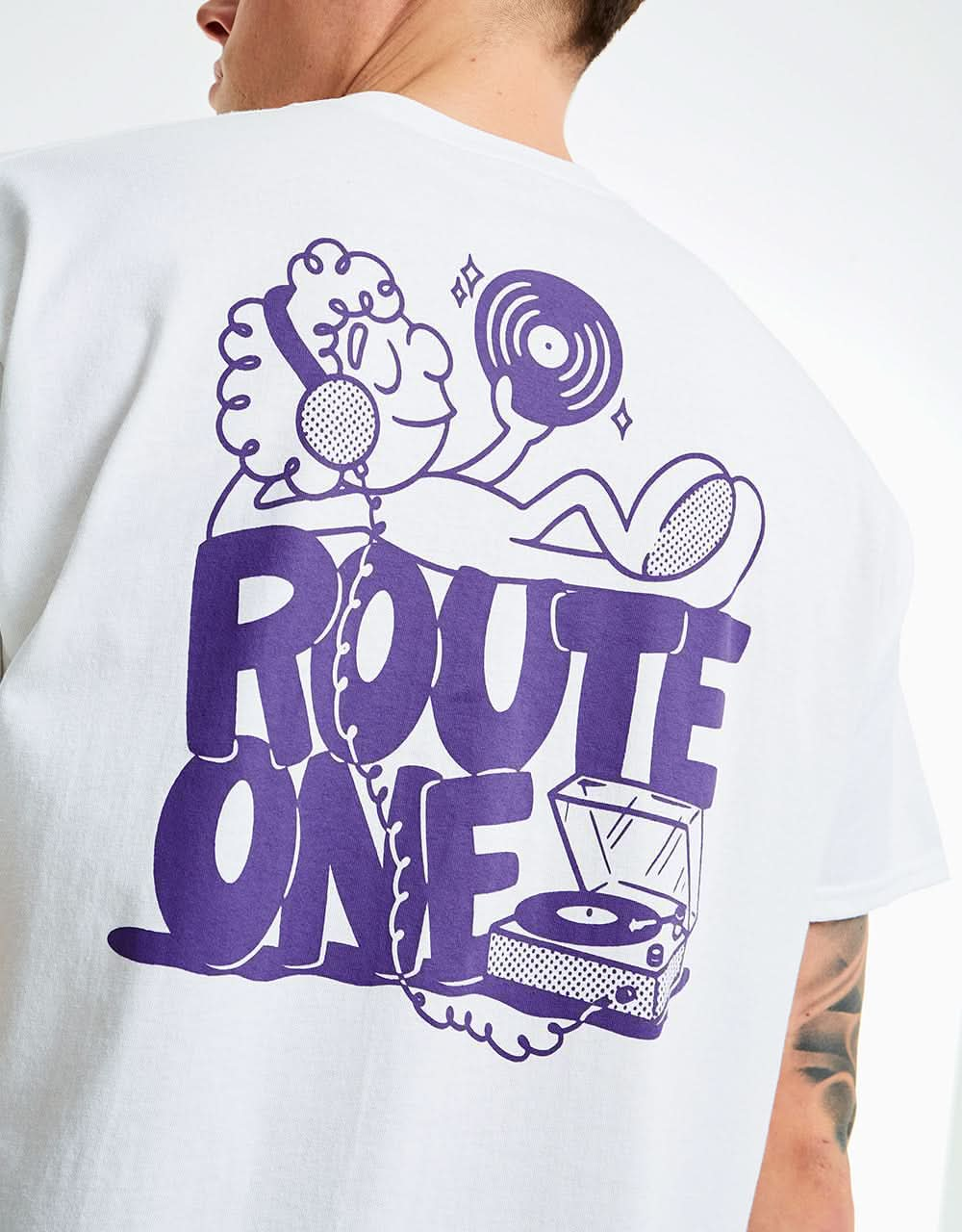 Route One Face The Music T-Shirt - White