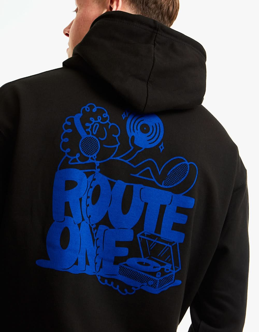 Route One Face The Music Pullover Hoodie - Black