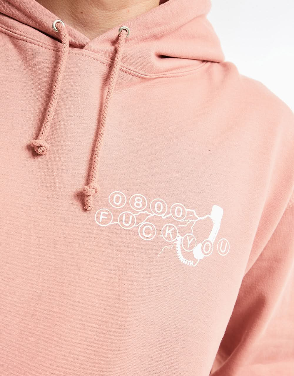 Route One 0800-FU Pullover Hoodie - Dusty Pink