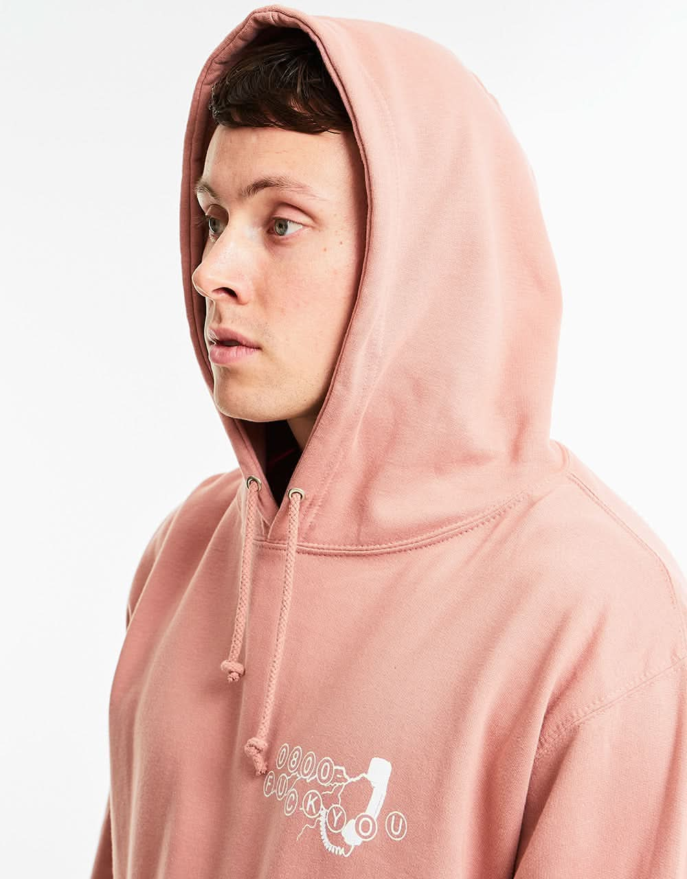 Route One 0800-FU Pullover Hoodie - Dusty Pink