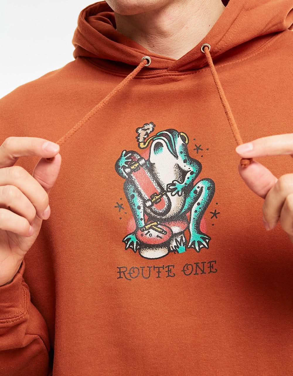 Route One Froggy Style Pullover Hoodie - Ginger Biscuit