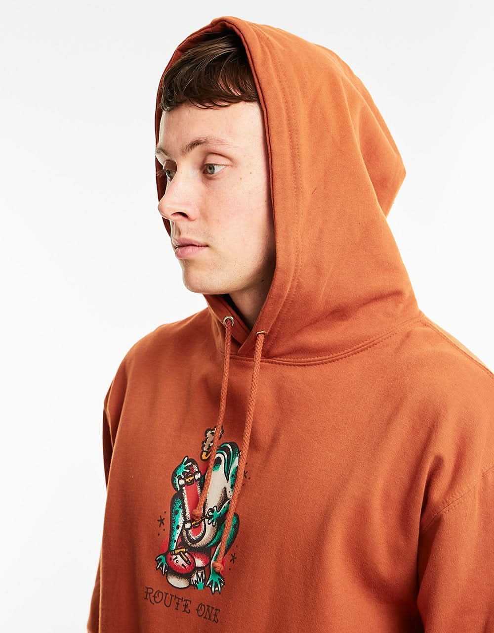 Route One Froggy Style Pullover Hoodie - Ginger Biscuit